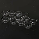 10 Clear Half Globe Glass Pendant Open Vial Bottle Charm DIY Ring Craft 25mm
