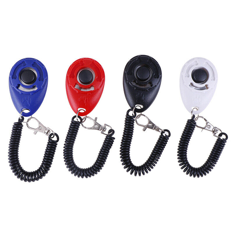 4x Pet  Clicker Training Agility Obedience Trainer Aid Wrist Strap MO