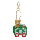 4pcs Special Shaped Full Diamond Painting Christmas Keychain for Decor Accessory
