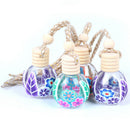 1Pc Empty Glass Colorful Bottle Car Hanging Perfume Bottle Home Ornament JfJ Gw