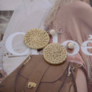 Fashion Boho Straw Rattan Woven Earrings Geometric Dangle Ear Stud Jewelry  OZ