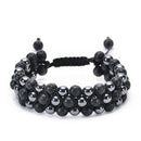 Lava Rock Bracelet Men's Bracelet Adjustable Natural Stone Healing Bracelet N8T5