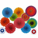 Paper Flowers Fan For Party/Birthday Decoration 12 Pcs/Pack