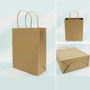 20 X Brown Paper Bags with Handles - Party and Birthday Gift A Handy Bag( 1 J4O7