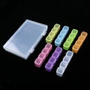 28 Dividers Multicolored Diamond Painting Box Nail Beads Powder Storage Case