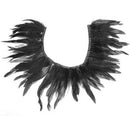 Black Feather Neck Collar Wrap Party Evening Dress Up N2E3