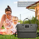 Mommy Travel Shoulder Crossbody Handbags Large Maternity Nappy Bags (Grey) A