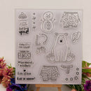 Snowman Silicone Clear Stamp Transparent Rubber Stamps DIY Scrapbook BX