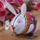 1Pc cute tin wind up clockwork toys jumping rabbit classic t3c