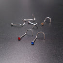 Reliable Mix Colors Rhinestone Nose Studs Screw Ring Bone Bar Body Piercing  Z