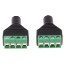 2 Pieces Terminal Connector 1/8 "Stereo TRRS Female To Balun Connector