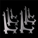 2x 9" Clear Plastic Plate Photo Display Stand Picture Frame Easel Holde In HA3C