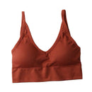 5PCS Womens Trendy Bralette Seamless Comfort Bra Crop Top Sport Bra Set