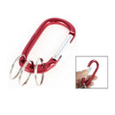5X(Burgundy, red Aluminum Carabiner Clip Hook 3 Split Key Ring Chain U3G8)