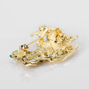 Christmas Carriage Deer Brooch Pins Fashion Winter Jewelry Women Gifts I9O2