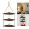 3 Layers Wood Hanging Rack Corner for Living Room Bedroom Bathroom Decor