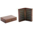 Wooden Fly Fishing Box Portable Double Side Slit Foam Insert Fly Tackle Case h