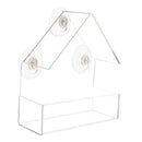 Pet Bird Pigeons Water Food Feeder Bird Cage  Feeding Box W/Suction Cups