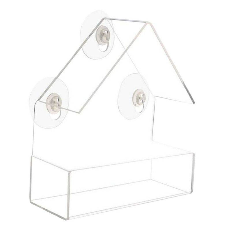 Pet Bird Pigeons Water Food Feeder Bird Cage  Feeding Box W/Suction Cups