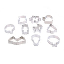 10pcs Stainless Steel Biscuit Mold Christmas Set Cake Cutter Tools