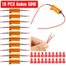 10* 50W 6ohm Load Resistor For Hyper Flash Turn Signal Blink Blinker LED B VAW