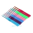 12pcs Multi Colour Aluminum Crochet Hooks Yarn Knitting Needles Set Kit Craft