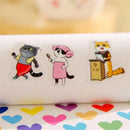 6 Pcs/Pack Korea Transparent Pvc Stickers Cute Cat Diary Photo Album Stickers FT