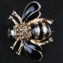 High Quality Bees Brooch Black Enamel Corsage Hats Scarf Clips Accessories  Y6V2