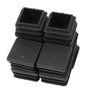 Chair Leg Plastic Blanking End Cap Square Tube Insert Black 20mmx20mm 50pcs W4E2