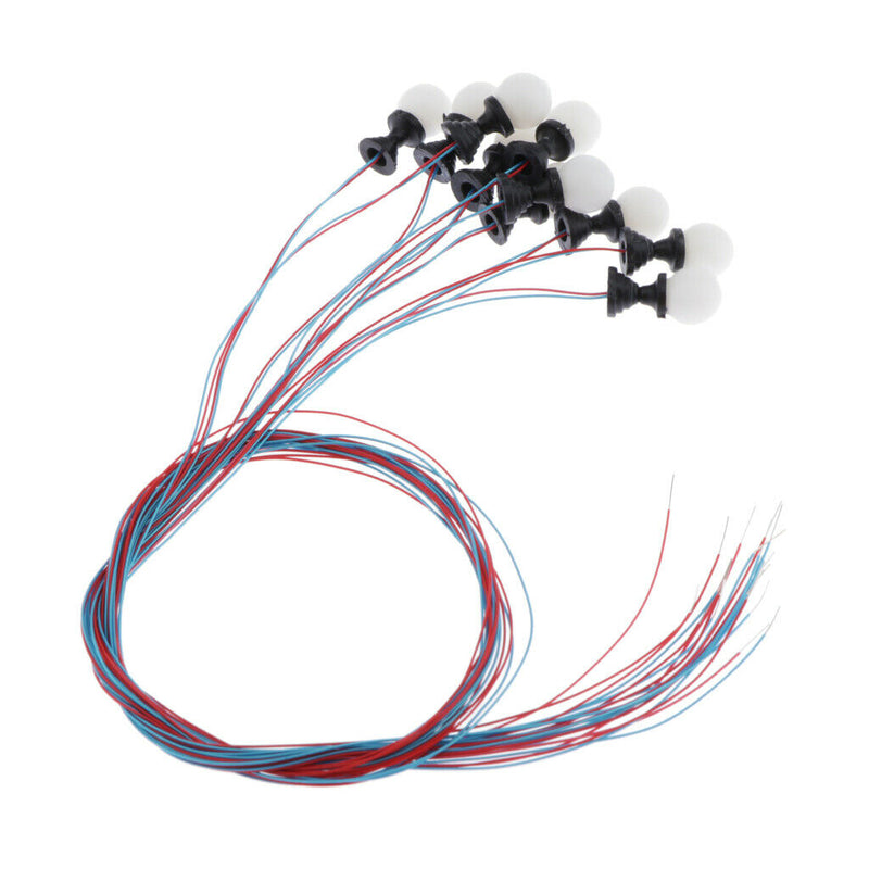 10Pcs Miniatures LED Light Train Railway Street Lamppost Landscape Layout