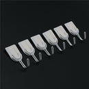 6x Bathroom Door Hooks Wall Hanger Hats Bag Key Adhesive Plastic Coat Hooks Hot