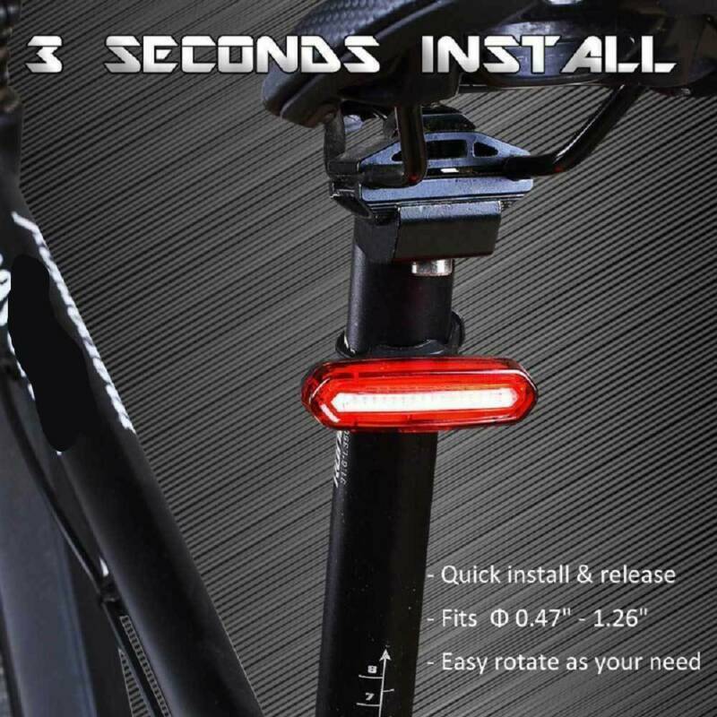 120 Lumens LED Bike Tail Light USB Rechargeable Powerful Bicycle Rear Light AU