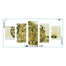 Leopard 5D DIY Full Drill Diamond Painting 5-pictures Craft Combination Kit