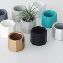 3 Pack Mini Octagon Flower Pot Silicone Molds - Succulent Plant Planter Pot