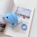 Cute Blue Whale Protective Case Shockproof Soft Silicone Cover for Airpods 1/2