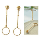 2Pcs  17mm Cigarette Finger Ring Free Hand Lady Man Gift Golden