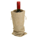 10pcs Jute Wine Bags, 14 x 6 1/4 inches Hessian Wine Bottle Gift Bags with  E5L9