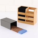 Multifunction Home Utensil Pepper Shakers  Spoons Flatware Holder Wooden