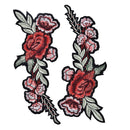 1Pair Patch For Clothing Multicolor Peony Embroidery Patch Appliques For Clot BX