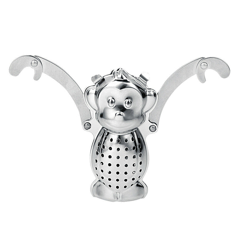 Monkey Shape Tea Infuser Loose Leaf Strainer Herbal Filter Tray Spice