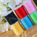 10 Rolls Waxed Cotton Fabric String Thread Cord Rope Beading Jewelry Crafts