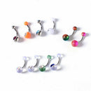 10x Gem Ball Stud Stainless Steel Belly Button Navel Barbell RINGS Piercings yui