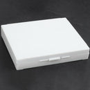 20cm x 16cm White Plastic Rectangular 100 Slides Microscope Box P7T5