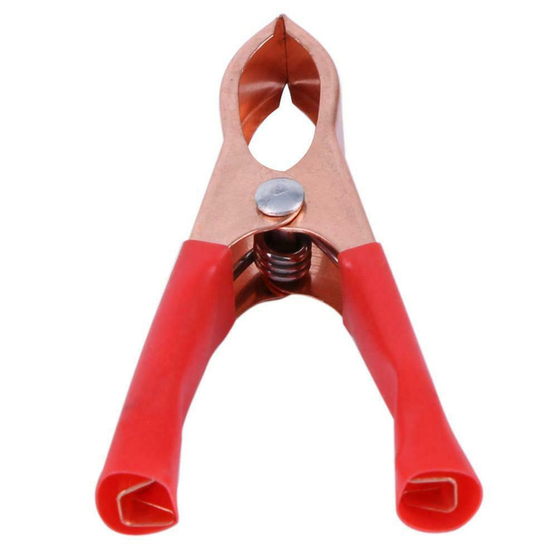 2Red+2Black 30A 72mm Copper Coated Car Battery Test Clips Alligator Clamps A