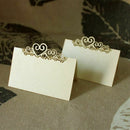 25 Wedding Table Place Cards Heart Name Number Place Cards , white