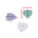 50Pcs Wood Leaf Handmade 2 Holes Wooden Buttons Sewing Scrapbooking DIY Craft