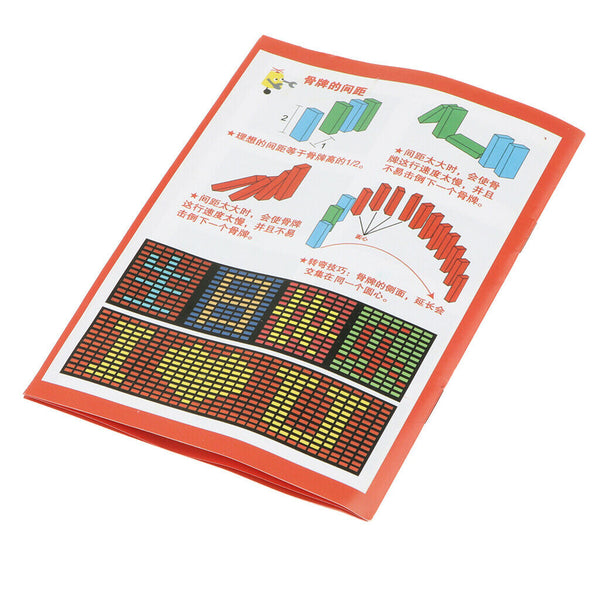 Dominos Instruction Book with 90 Puzzle - Dominoes Blocks Tumbling Game Toys