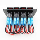 4 Gang Dual LED Switch Panel Light Bar Car Caravan Marine-Boat Rv Rocker 12V-24V