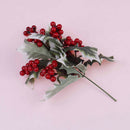 22cm Artificial Flower Red Berries Christmas Flower New Year's Tree Decoration3C