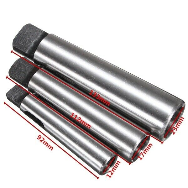 3pcs Morse Taper Adapter MT1 To MT2 MT2 To MT3 MT3 To MT4 Reducing Drill Ch G9R4